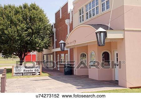 Stock Image -  route 66 museum entrance national elk city ok. Fotosearch