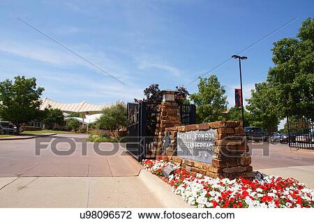Stock Image -  route 66 national cowboy hall fame oklahoma city. Fotosearch