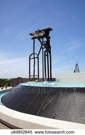 Stock Photography -  route 66 oklahoma state museum memorial fountain. Fotosearch