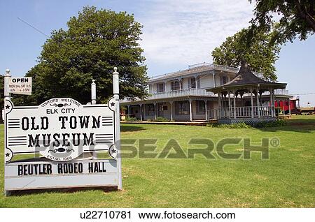 Stock Image -  route 66 old town museum elk city ok beutler. Fotosearch