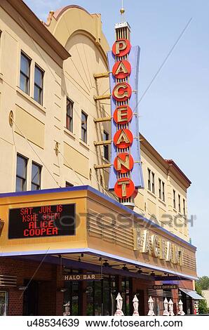 route 66 pageant theatre st louis mo saint st. View Large Photo Image Stock Photo - route 66 pageant theatre st louis mo saint st.. Fotosearch