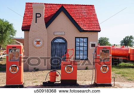 Stock Photo -  route 66 phillips replica gas station mclean tx. Fotosearch