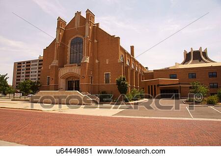 Stock Image -  route 66 polk united methodist church amarillo. Fotosearch