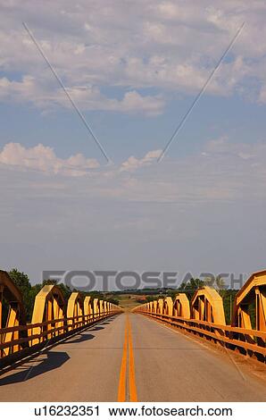 Stock Image -  route 66 pony truss bridge hydro ok cross south. Fotosearch