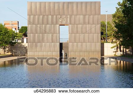 Stock Image -  route 66 reflecting pool oklahoma city ok pond. Fotosearch