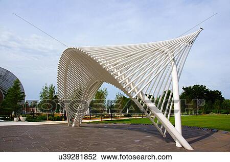 Stock Image -  route 66 sculpture gardens oklahoma city museum. Fotosearch