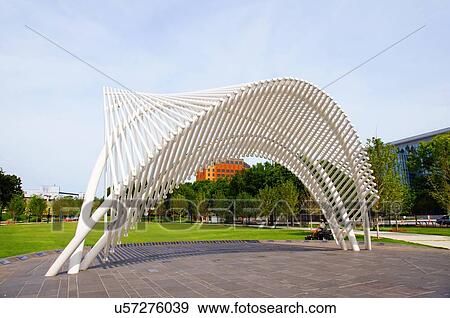 Stock Photo -  route 66 sculpture gardens oklahoma city museum. Fotosearch
