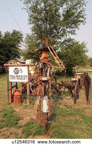 Stock Photograph -  route 66 shed dots mini museum vega tx texas art. Fotosearch