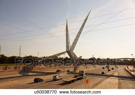 Stock Image -  route 66 skydance pedestrian bridge oklahoma ok. Fotosearch