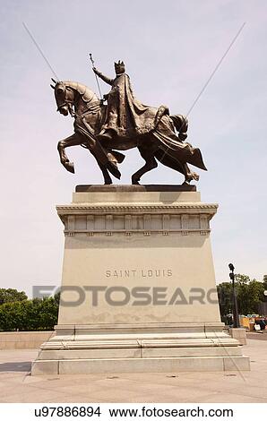 Picture -  route 66 statue french king st louis mo saint. Fotosearch