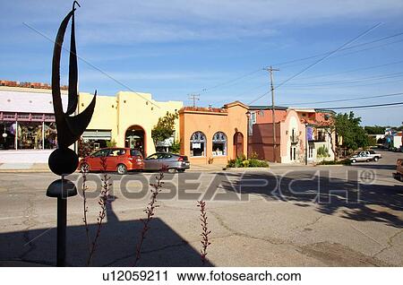 Stock Image -  route 66 street scene paseo arts district city. Fotosearch