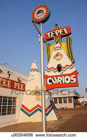 route 66 tepee curios tucumcari nm new mexico View Large Photo Image Stock Photograph - route 66 tepee curios tucumcari nm new mexico. Fotosearch