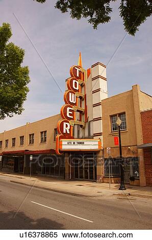 Stock Photography -  route 66 tower theatre movie hall oklahoma city. Fotosearch