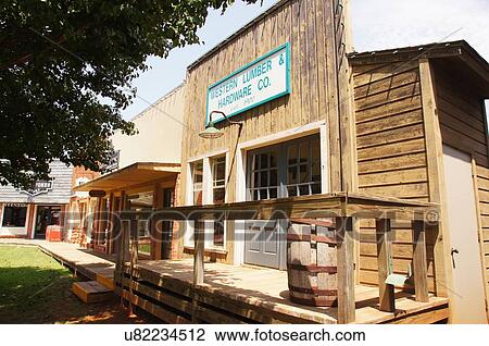 Stock Image -  route 66 western lumber hardware company co elk. Fotosearch