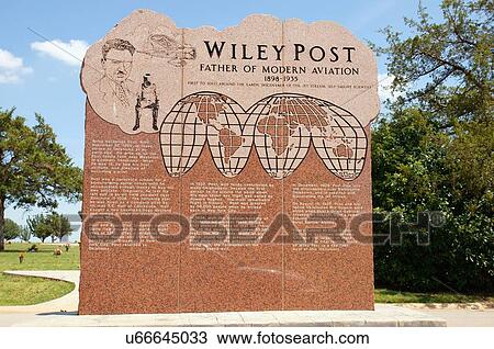 Stock Image -  route 66 wiley post grave oklahoma city ok. Fotosearch