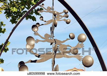 Stock Photo -  route 66 wind chime sculpture paseo arts city. Fotosearch