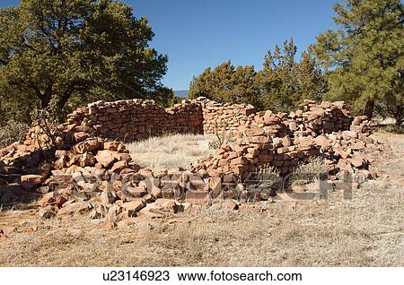 Stock Image -  ruins la manga new mexico nm aged ancient. Fotosearch