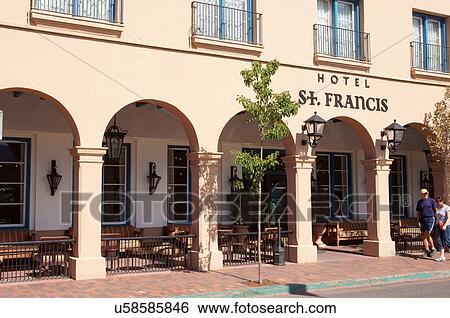 saint st. st francis hotel restaurant cafe santa View Large Photo Image Stock Photograph - saint st. st francis hotel restaurant cafe santa. Fotosearch