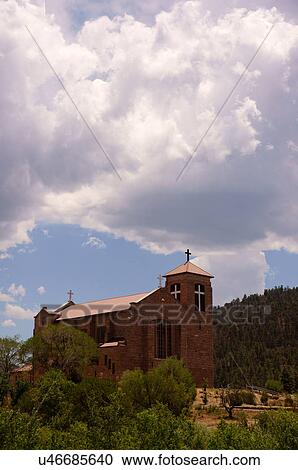 Stock Image -  saint st. st josephs mission church mescalero nm. Fotosearch