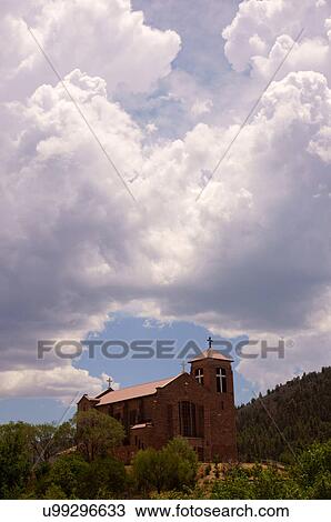 Stock Image -  saint st. st josephs mission church mescalero nm. Fotosearch