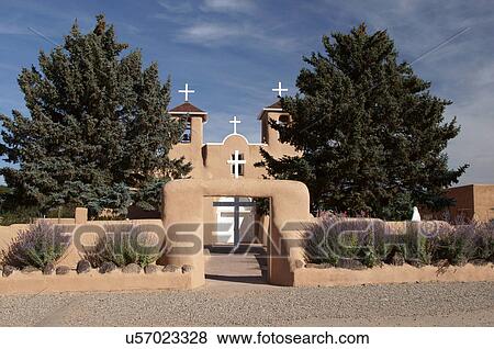 Stock Photo -  san francisco de asis mission church ranchos new. Fotosearch