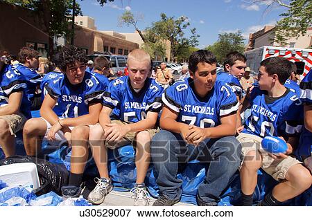 santa fe nm boys teens teenagers football team View Large Photo Image Stock Photo - santa fe nm boys teens teenagers football team. Fotosearch