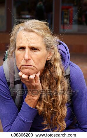 Stock Image -  santa fe nm elderly senior citizen aged woman. Fotosearch