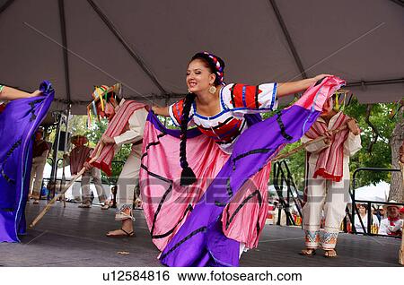 Stock Photograph -  santa fe nm female dancers folklorico folklorica. Fotosearch