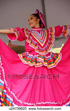 Stock Image -  santa fe nm female folklorico folklorica dancer. Fotosearch