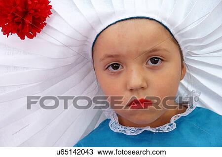 Stock Image -  santa fe nm folklorica dancer young girl child. Fotosearch