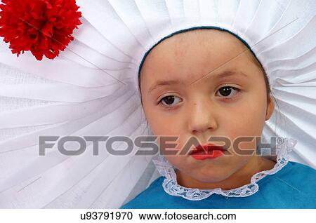 Stock Image -  santa fe nm folklorica dancer young girl child. Fotosearch