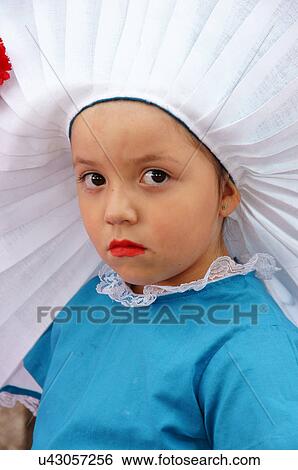 Stock Photograph -  santa fe nm folklorica dancer young girl child. Fotosearch