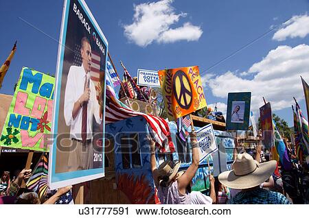 Stock Image -  santa fe nm hippie bus hippies obama barack. Fotosearch