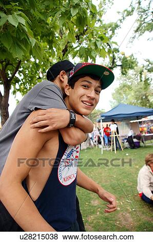 Stock Photo -  santa fe nm latino hispanic boys teens teenagers. Fotosearch