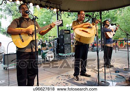 Stock Photo -  santa fe nm latino hispanic musicians band los. Fotosearch