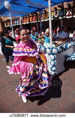 Stock Image -  santa fe nm latino hispanic woman female dancing. Fotosearch