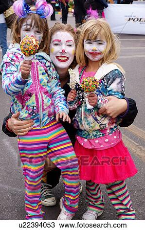 santa fe nm mother two young girls face paint View Large Photo Image Stock Image - santa fe nm mother two young girls face paint. Fotosearch