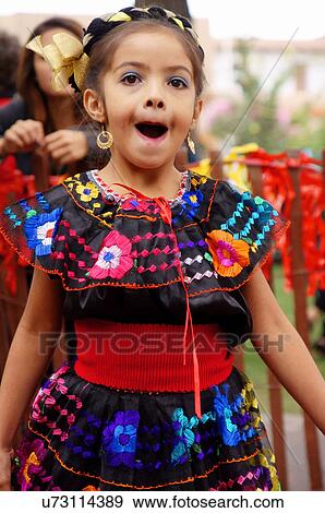 Stock Photo -  santa fe nm portrait headshot young latino girl. Fotosearch