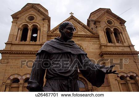 Stock Image -  santa fe nm sculpture statue saint st. st de. Fotosearch