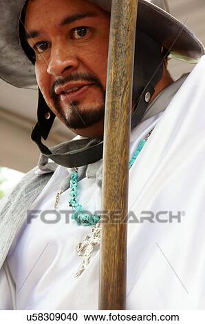 Stock Image -  santa fe nm spanish man male new mexico 300th. Fotosearch