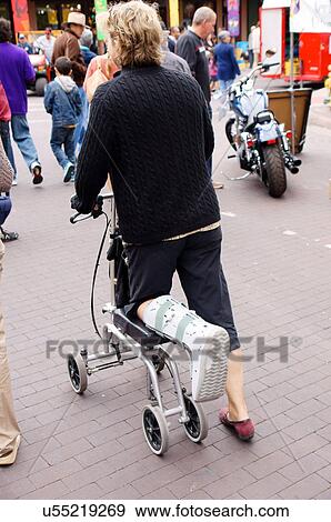 santa fe nm woman female broken foot stroller View Large Photo Image Stock Photo - santa fe nm woman female broken foot stroller. Fotosearch