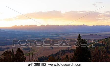 Stock Image -  sawtooth range idaho id overlook aerial view. Fotosearch