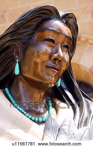 Stock Image -  sculpture of kateri tekakwitha estella loretto. Fotosearch