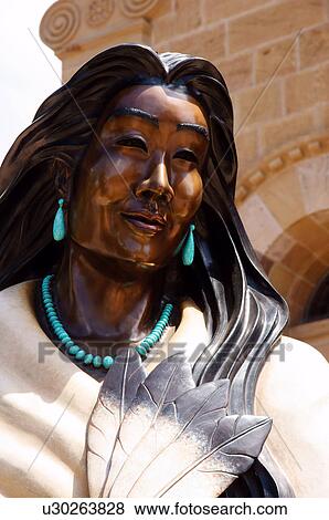 sculpture of kateri tekakwitha estella loretto View Large Photo Image Stock Photo - sculpture of kateri tekakwitha estella loretto. Fotosearch