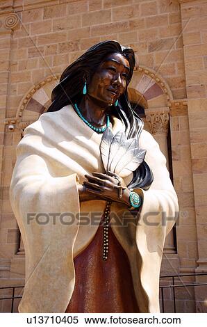 Stock Photography -  sculpture of kateri tekakwitha estella loretto. Fotosearch