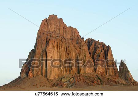 Stock Photography -  shiprock redrock national monument new mexico nm. Fotosearch