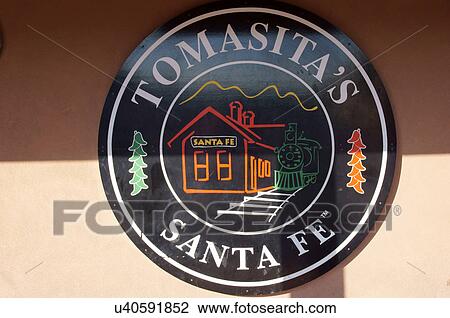 Stock Image -  sign tomasitas cafe restaurant santa fe nm 7th. Fotosearch