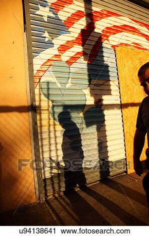 Stock Image -  sihouette reflection art graphic street scene el. Fotosearch