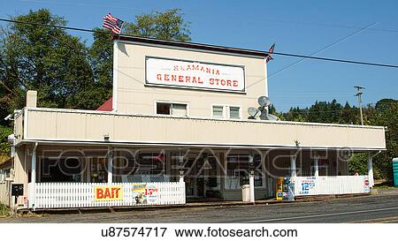 Stock Photo -  skamania general store washington wa buy buying. Fotosearch