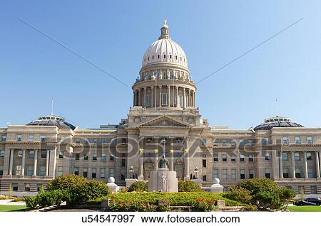 Stock Photo -  state capitol building boise idaho id capital of. Fotosearch